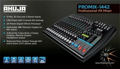 Ahuja Promix-1442 Professional PA Mixer - image 3