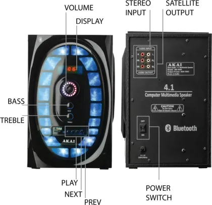 Akai JAZZ MS4680 4.1 Channel 80 W Bluetooth Home Theatre - image 3