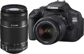Canon EOS 600D SLR (Kit III EF-S 18-55mm IS II & EF-S 55-250mm IS II) - image 1