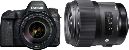 Canon EOS 6D Mark II 26.2MP DSLR Camera (EF 24-105 mm F/4L IS II USM + Sigma 35mm F/1.4 DG) - image 2