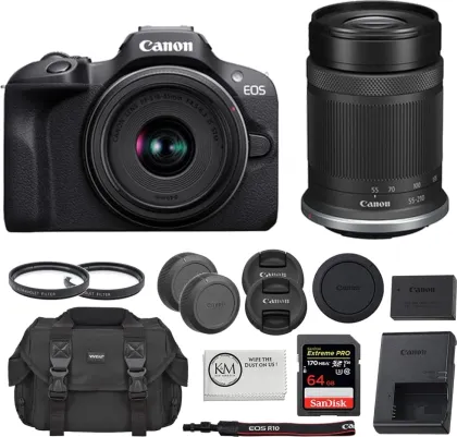 Canon EOS R100 24MP Mirrorless Camera with RF-S18-45mm F/4.5-6.3 IS STM Lens & 55-210mm - image 3