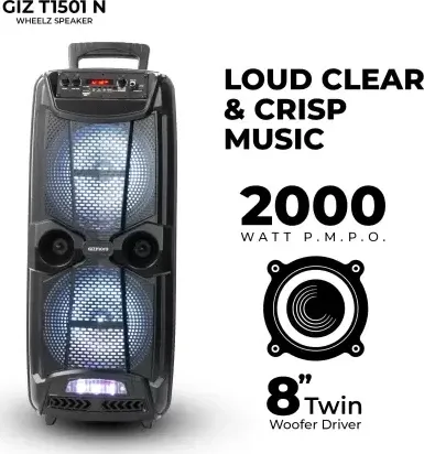 Gizmore Giz Wheels T1501N 20W Bluetooth Home Theatre - image 3
