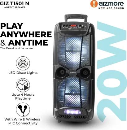 Gizmore Giz Wheels T1501N 20W Bluetooth Home Theatre - image 4
