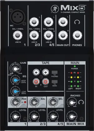 Mackie Mix-5 5 Channel Sound Mixer - image 2