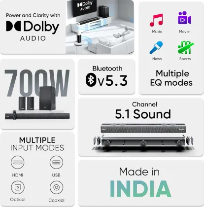Mivi Fort Q700D 700W Bluetooth Soundbar - image 3