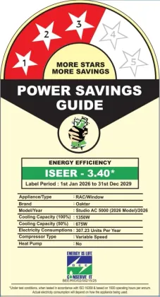 Oakter Studio AC 5000 0.5 Ton 3 Star 2026 Inverter Window AC - image 5