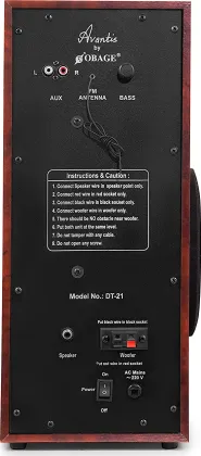 OBAGE DT-21 50W 2.0 Channel Bluetooth Tower Speaker - image 4