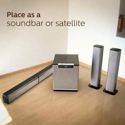 Philips Audio MMS2220B 120W 2.1 Speaker Bluetooth Soundbar - image 5