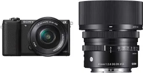 Sony Alpha ILCE5100L 24.3MP DSLR Camera with Sony 16-50mm Lens, Sigma 45mm f/2.8 DG DN Lens - image 1