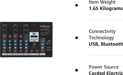 Studiomaster Mini 6U 5 Channel Digital Sound Mixer - image 4