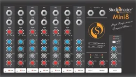 Studiomaster Mini-8 6 Channel Analog Sound Mixer