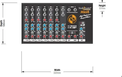 Studiomaster Mini-8 6 Channel Analog Sound Mixer - image 3