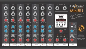 Studiomaster Mini 8U 7- Channel Analog Sound Mixer - image 1