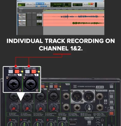 Xtreme Acoustics XAAM08 8 Channel Sound Mixer - image 3