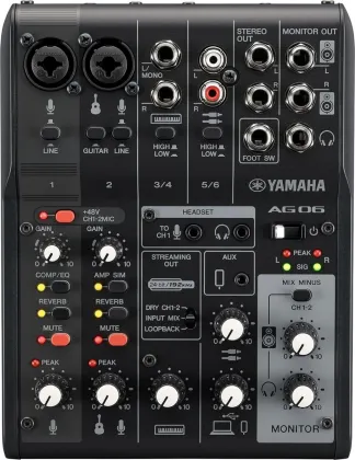 Yamaha AG06 MK2 Black 6-Channel Mixer - image 2